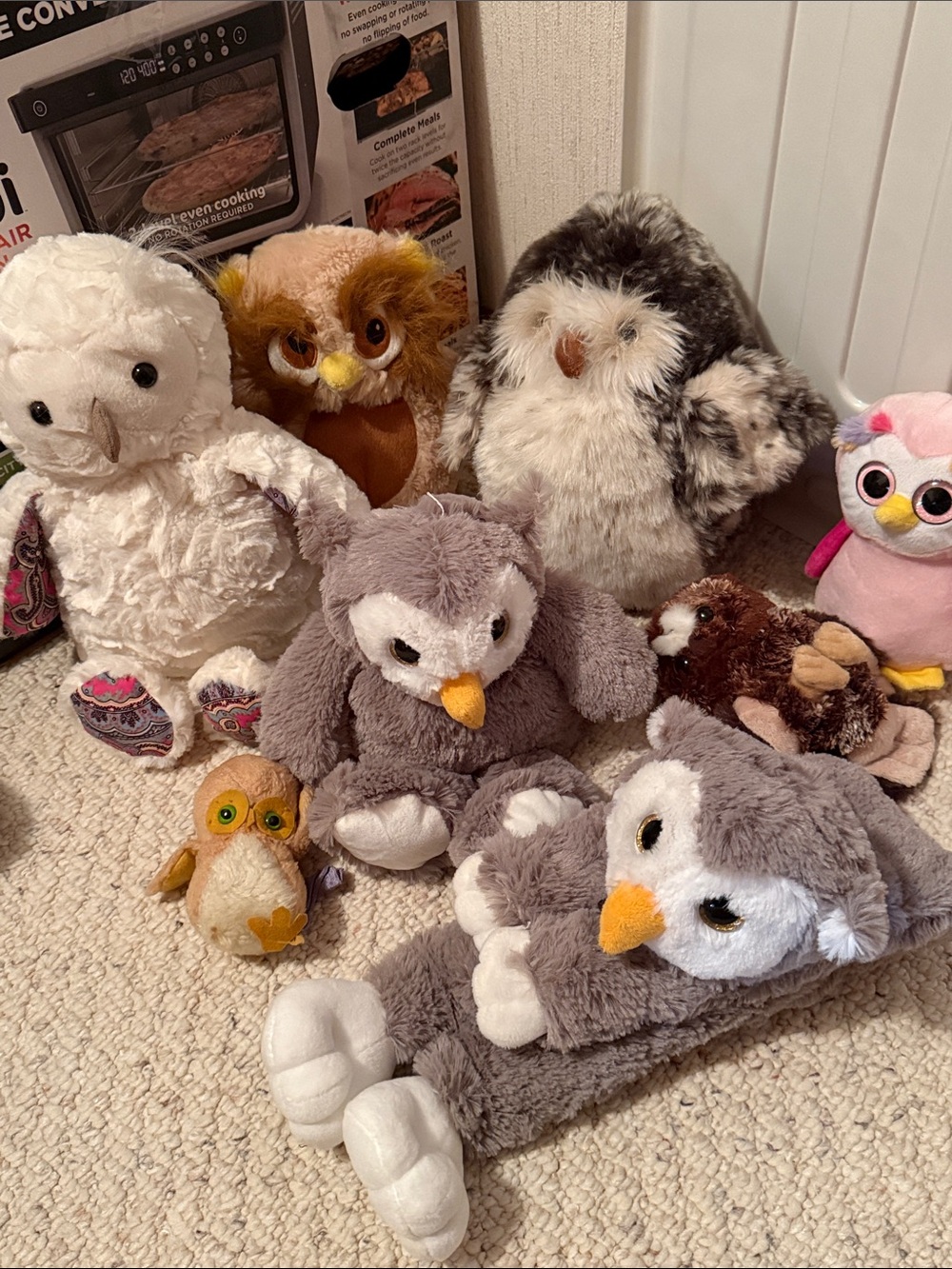 Plush Grey Owl Stuffed Animal – Soft Cuddly Toy